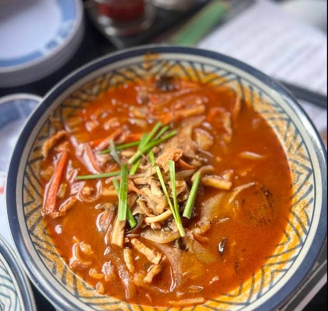 Spicy Korean jjambbong seafood noodles in District 1