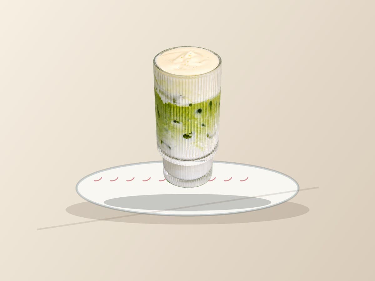 Matcha Latte at DOYA JJAMBBONG