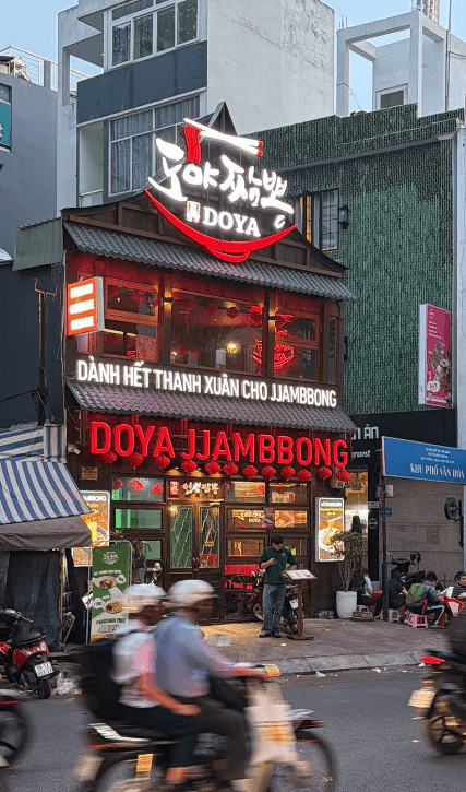 DOYA JJAMBBONG storefront on Bui Thi Xuan in District 1 Ho Chi Minh City
