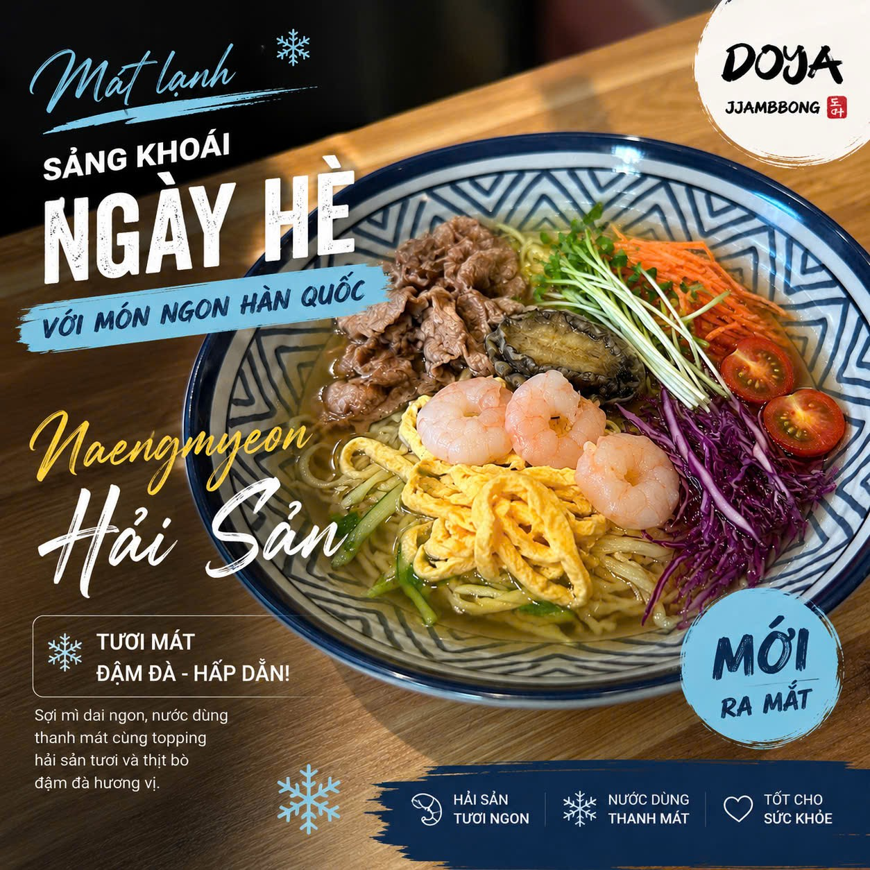Mì lạnh Hàn Quốc naengmyeon hải sản tại DOYA JJAMBBONG Quận 1 Hồ Chí Minh