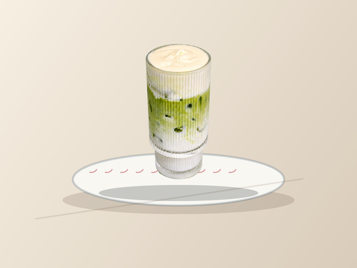 Matcha Latte at DOYA JJAMBBONG